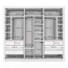 Armoire Double Avec 3 Miroirs 3 Portes Siena Meubles Blanc Madeiramadeira Doppel Placard Chambre A Coucher Placard Chambre Amenagement Placard Chambre