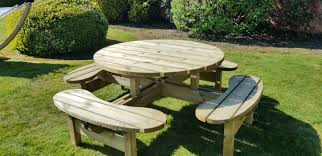 By ultra play (1) miquel matte black round aluminum fire pit table. Dunmore Round Picnic Table Hennessy Outdoors