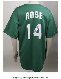 He is the 39th inductee to the wall of fame and was selected through fan voting. Pete Rose Signed St Patrick S Day Philadelphia Phillies Jersey Lot 12312 Heritage Auctions