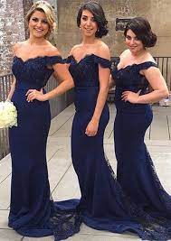 Mermaid Navy Blue Jersey Bridesmaid Dresses Plus Size Bridesmaid Dresses Navy Blue Bridesmaid Dresses Off Shoulder Bridesmaid Dress Mermaid Bridesmaid Dresses