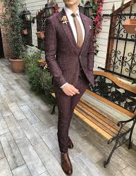 italyan stil ceket yelek pantolon takim elbise bordo t4226 2020 takim elbise