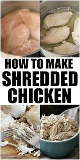 How To Make Shredded Chicken Snappygourmet Com Chicken Recipes Make Shredded Chicken Boiled Chicken Recipes