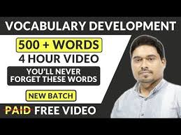 Vocabulary Development In Hindi English For Ssc Banking By Satyendra Tiwari Sir 4 Hour Long Video Youtube In 2020 Vocabulary Development Vocabulary Development