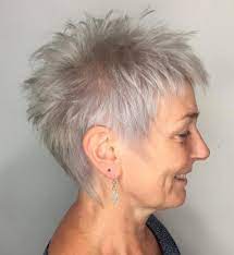50 Gray Choppy Spiky Pixie Short Hair Styles Short Stacked Hair Short Hair Styles For Round Faces
