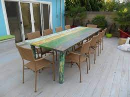Furniture Excellent Tables Design Made From Recycled Materials Archaic Dining Table Made From Rec Outdoor Patio Furniture Sets Patio Furnishings Rustic Patio