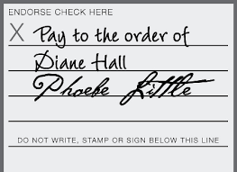 This is also known as signing over a endorse a check to someone as opposed to paying them with a personal check or in cash. Techchecks Depositing Double Endorsed Checks