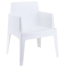 Fauteuils de jardin en fils de résine faço. Chaise Design Plemo Blanche En Matiere Plastique