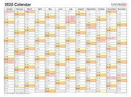 The new year is here so why not download the free calendars from free calendar 2020 printable templates. 2020 Calendar Free Printable Excel Templates Calendarpedia