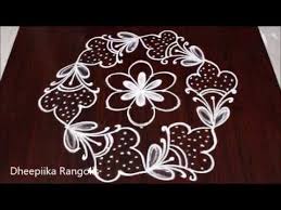 Simple And Easy Flower Rangoli For New Year 2019 9 Dots Margazhi Kolam Sankranthi Muggulu Flower Rangoli Colorful Rangoli Designs Free Hand Rangoli Design