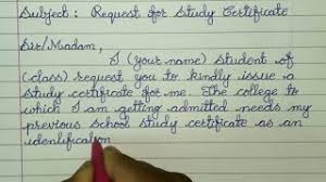 Write A Letter To The Principal Request For Study Certificate Hand Written Letter In Cursive Youtube