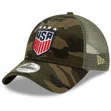 Uswnt New Era Youth 9twenty Trucker Snapback Adjustable Hat Camo Adjustable Hat Hats Trucker
