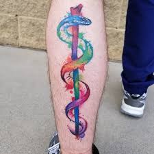 1160x772 gold caduceus ~ illustrations on creative market. Image Result For Rod Of Asclepius Tattoo Medical Tattoo Body Art Tattoos Snake Tattoo Design