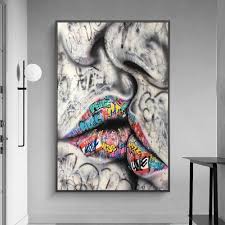 These discounts are not valid for previous purchases or on purchases of gift. Lover Kissing Graffiti Art Canvas Paintings On The Wall Art Posters And Prints Abstract Street Art Wall Pictures Home Decor Painting Calligraphy Aliexpress