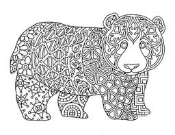 Coloring pages of cute cartoon panda bears. Panda Bear Cub Zentangle Coloring Page By Pamela Kennedy Tpt