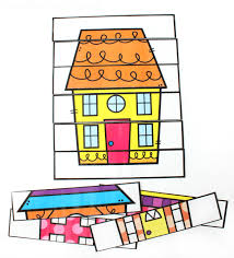 A collection of printable coloring pages with bible verses for children to learn. Printable House Puzzles For Preschoolers From Abcs To Acts