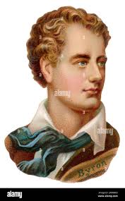 GEORGE GORDON,LORD BYRON, English Romantic poet Stock Photo