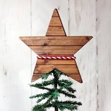 Patriotic Star Tree Topper Rustic Wood Tree Topper Christmas Home Decor Natural Christmas Tree Topper Rustic Patriotic Christmas Tree Christmas Tree Toppers