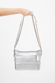 Chanel // Silver Gabrielle Quilted Shoulder Bag