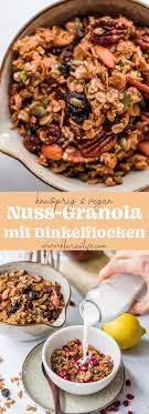 Knuspriges Nuss Granola Mit Pekannusse Dinkelflocken Klara S Life Rezept Dinkelflocken Pekannuss Essen