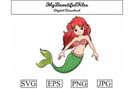 Download Mermaid Cartoon Illustration Graphic By Mybeautifulfiles Creative Fabrica PSD Mockup Templates