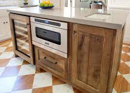 Butcher block islands for kitchen. Rustic Kitchen Island With Built In Wine Cooler Hgtv