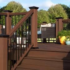 Veranda Armorguard 15 16 In X 5 1 4 In X 8 Ft Brazilian Walnut Straight Edge Capped Composite Decking Board Deck Colors Deck Railings Decks Backyard