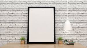 Mock Up Poster Frame With Interior Background 3d Render Poster Frame Hanging Posters Framed Wedding Photos