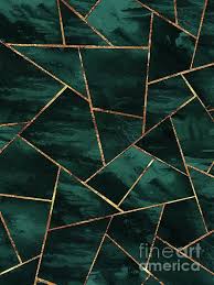 Dark teal and gold background. Dark Teal Ink Copper Gold Geometric Glam 1 Geo Decor Art Beach Towel For Sale By Anitas And Bellas Art In 2021 Art Deco Wallpaper Marble Wallpaper Poster Prints