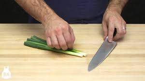 In a large skillet over medium heat, heat 2 teaspoons olive oil; How To Chop Scallions Youtube