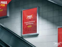 20 Subway Poster Mockup Psd Free Download Graphic Cloud
