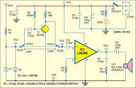 Signal detector and rf signal scanner features: Rf Signal Detector Full Circuit Diagram With Component Layout