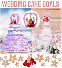 The Little Mermaid Wedding Cake Little Mermaid Wedding Wedding Cakes Wedding Topper