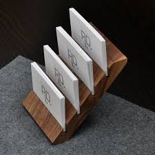The stylish business card holder will most likely give you an edge over your competitors in every aspect of your business ventures. Pin By Ester Kjaersgaard Kristensen On Cosas Por Hacer Wood Business Cards Wooden Business Card Business Card Holders