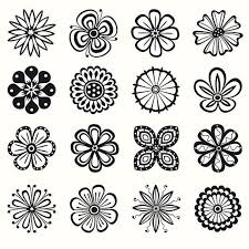 Black And White Floral Patterns To Draw Collection Of 16 Black Flowers Black Petals Floral Clipart Etsy Flower Pattern Drawing Flower Pattern Design Pattern Design Drawing