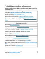 05 04_task Docx 5 04 Harlem Renaissance Directions Below