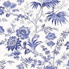 326120 lijmdruk vlies behang bloemen wit en delfts blauw blauw behangpapier bloemen behang behang ideeen