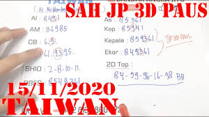 Tarikan Paito Jitu Taiwan Togel Taiwan Hari Ini 15 11 2020 Wajib Jp Youtube