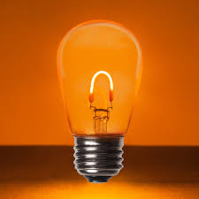 S14 Flexfilament Tm Vintage Led Light Bulb Amber Orange Transparent Glass Yard Envy