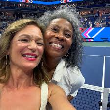 A magical moment in a day of magical moments. Thank you to Andrea Snead,  Marisa Grimes, Henry Lescaille and team for inviting me to speak at US Open  Pride about chosen family. @