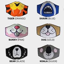 Animal Face Masks Reusable And Washable Choose From Tiger Etsy Animal Face Mask Easy Face Mask Diy Animal Faces