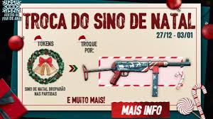 New cobra event free fire new mp4 in 500 diamonds. How To Collect Christmas Bell Tokens And Change On The Skin Of Mp40 Natalina On Free Fire Free Fire Mania