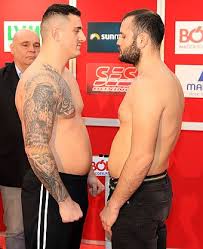 SES Boxing: Offizielles Wiegen im Börde-Park, Magdeburg: Kabayel, Schwarz,  Kadiru, Deines, Rabii