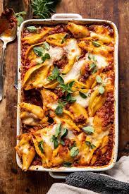Pumpkin Cheese Stuffed Pasta Bolognese Bake Recipe Half Baked Harvest Recipes Autumn Pasta Recipes Pumpkin Pasta