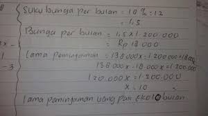 Setelah sekian bulan, uang tersebut berbunga sehingga pak eko bisa melunasi hutang tersebut dengan mengangsur sebesar rp138.000,00 perbulan selama. Pak Eko Meminjam Uang Di Bank Sejumlah Rp 1 200 000 Dg Bunga 18 Pertahun Setelah Sekian Bulan Uang Brainly Co Id