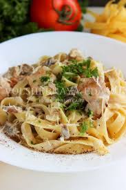 паста с курицей и грибами в сливочном соусе фото рецепт Fetuchini S Kuricej I Gribami V Slivochnom Souse Recept Eda Recepty Pasty Griby V Slivochnom Souse