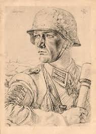 Wolfgang Willrich War Artist Soldier Drawing Military Drawings War Artwork