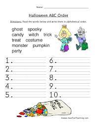 Halloween Abc Sorting Worksheet Halloween Worksheets Have Fun Teaching Abc Order Worksheet