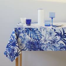 Trapezomanthlo Mple Emprime Manteles Para Mesa Mantel Azul Manteles
