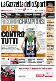 Redazione sita in via a. Gazzetta Dello Sport Inter Contro Tutti Calciomercatonews Com