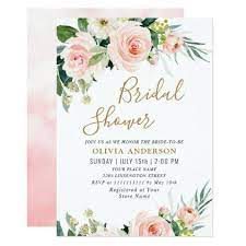 Blush Pink Flowers Watercolor Bridal Shower Invitation Zazzle Com In 2021 Watercolor Bridal Shower Invitations Floral Wedding Invitations Bridal Shower Flowers